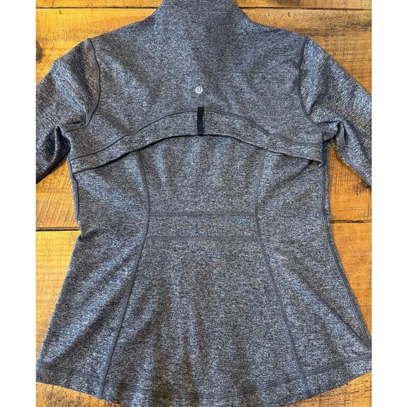 Lululemon Womens Define Jacket Dark Gray/Black Heathered Thumbholes Pockets 10 - Picture 8 of 9